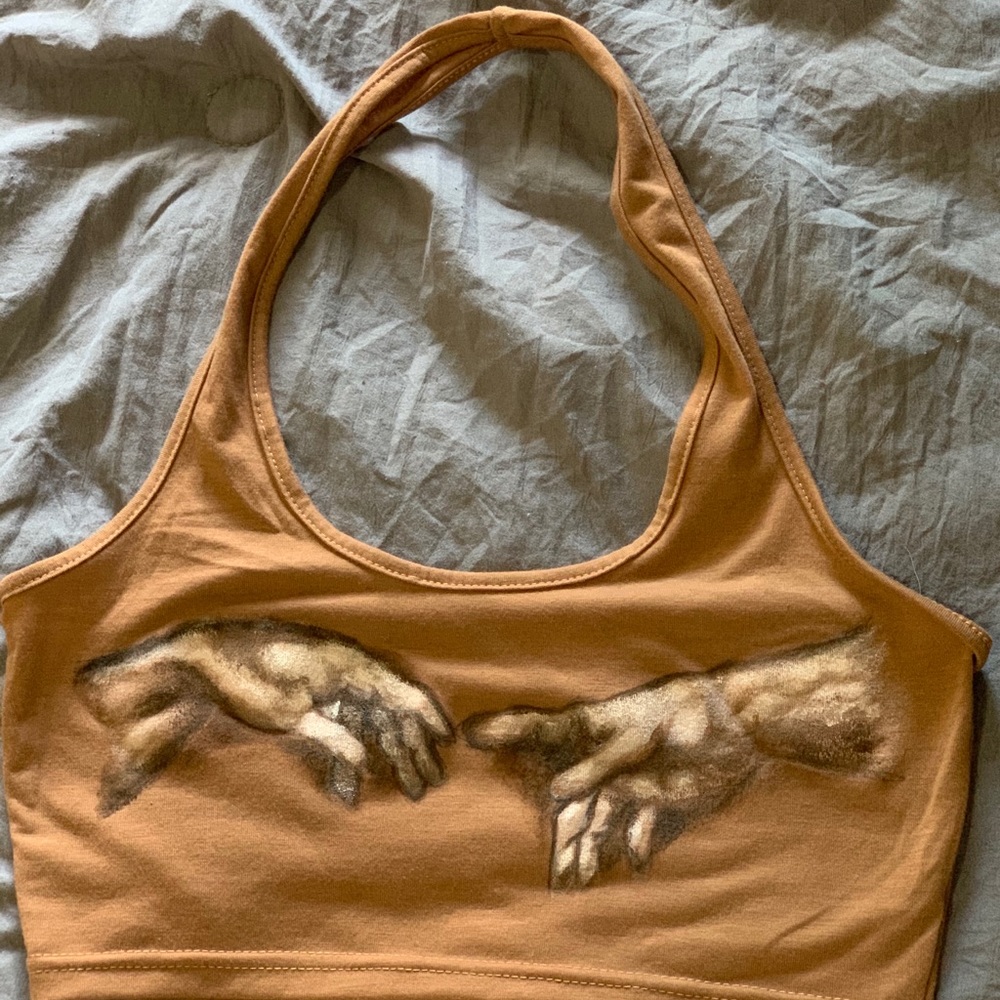 Handpainted crop top